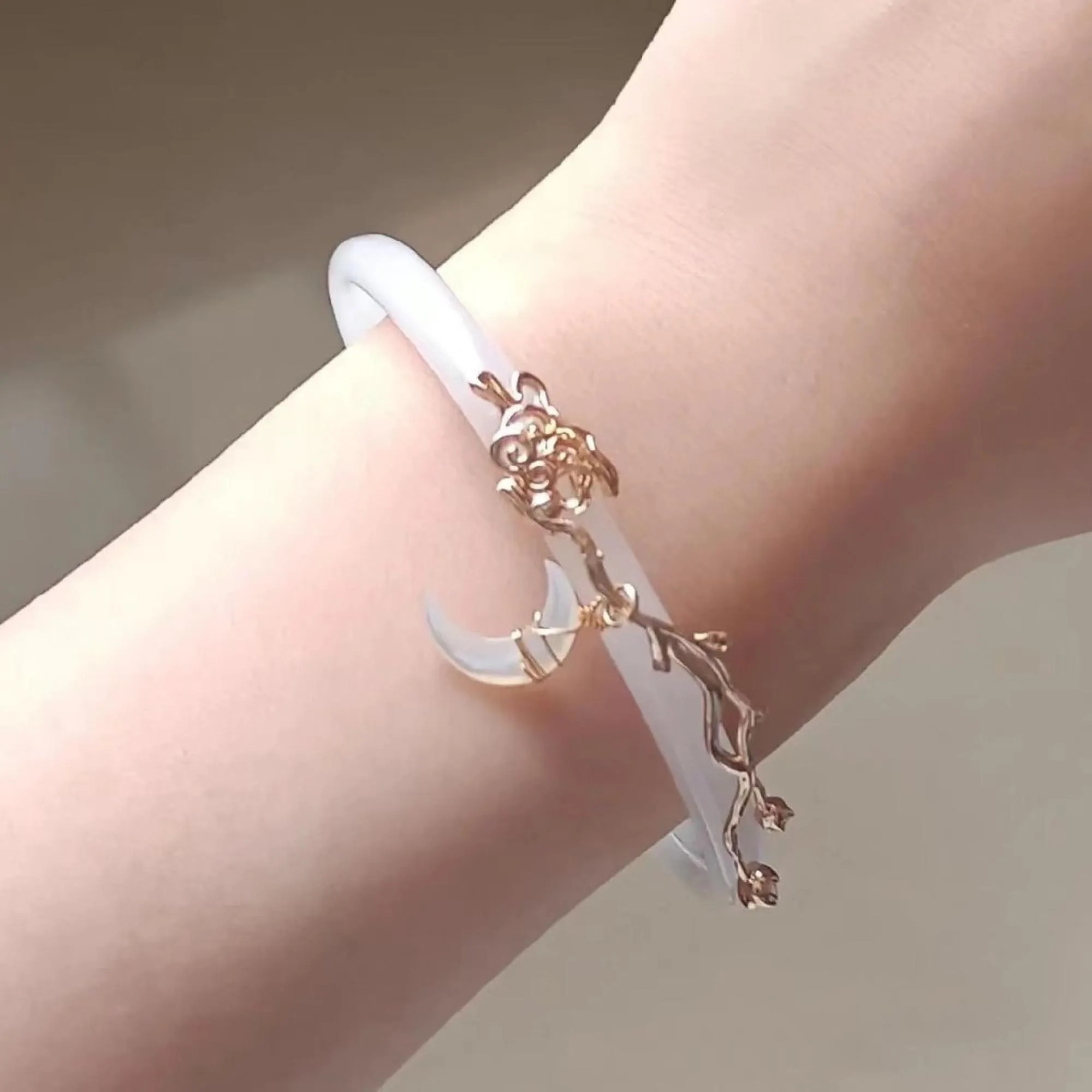 Celestial Moon & Star Cuff Bracelet