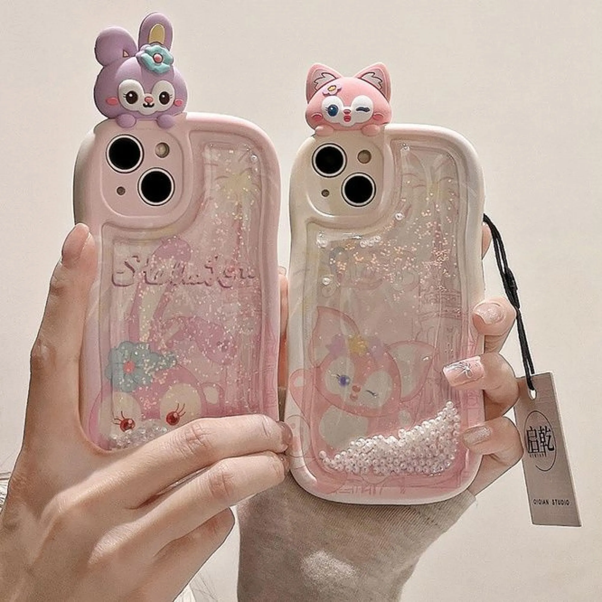 Cute Liquid Glitter iPhone Case