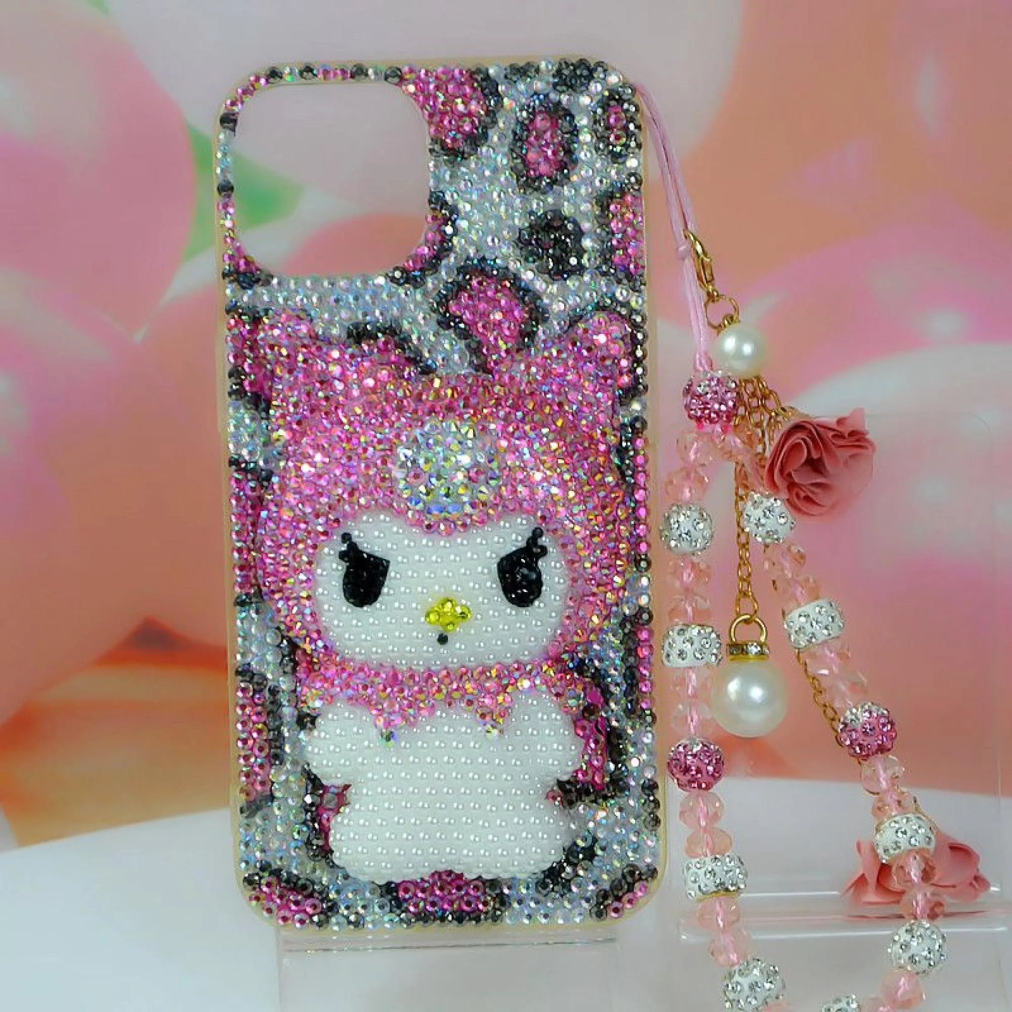 Pink Glittery Leopard Cute iPhone Case