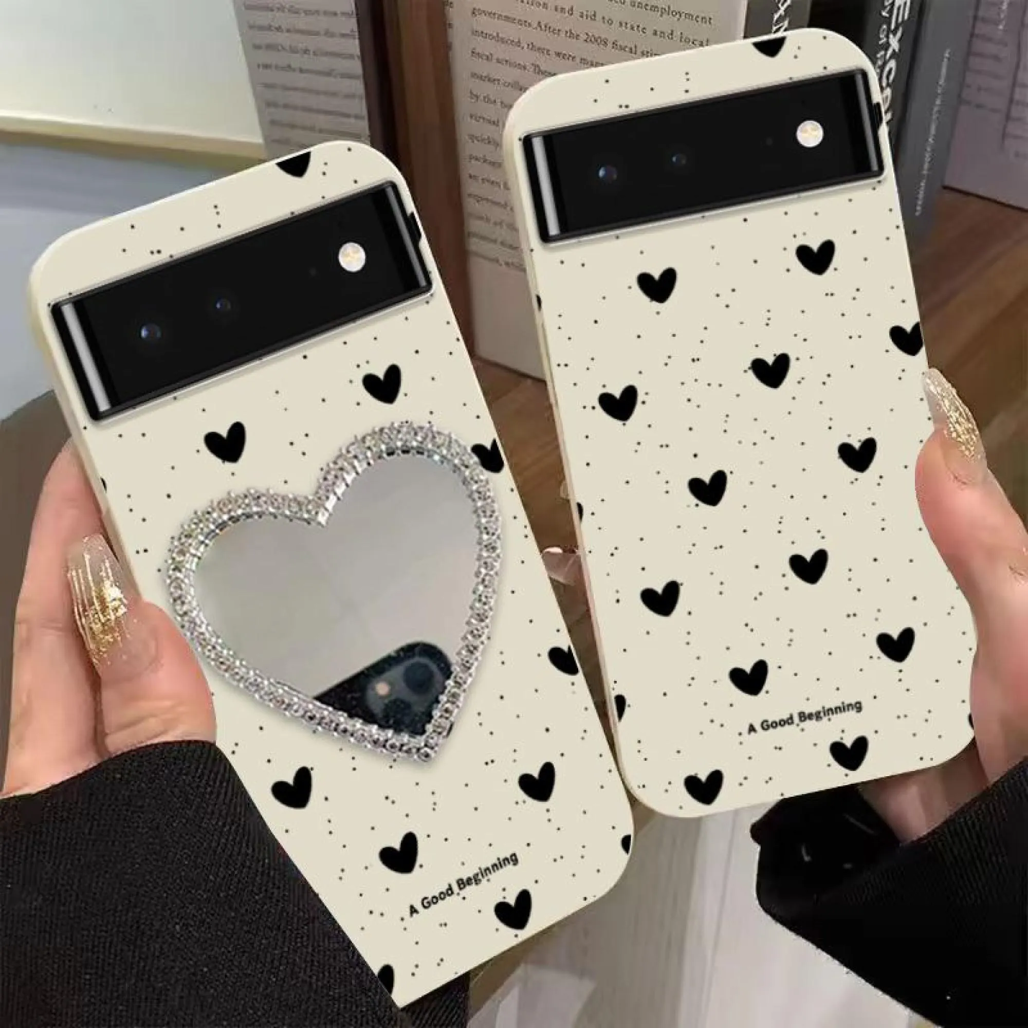 Artistic Pixel 6 Case with Mirror Design