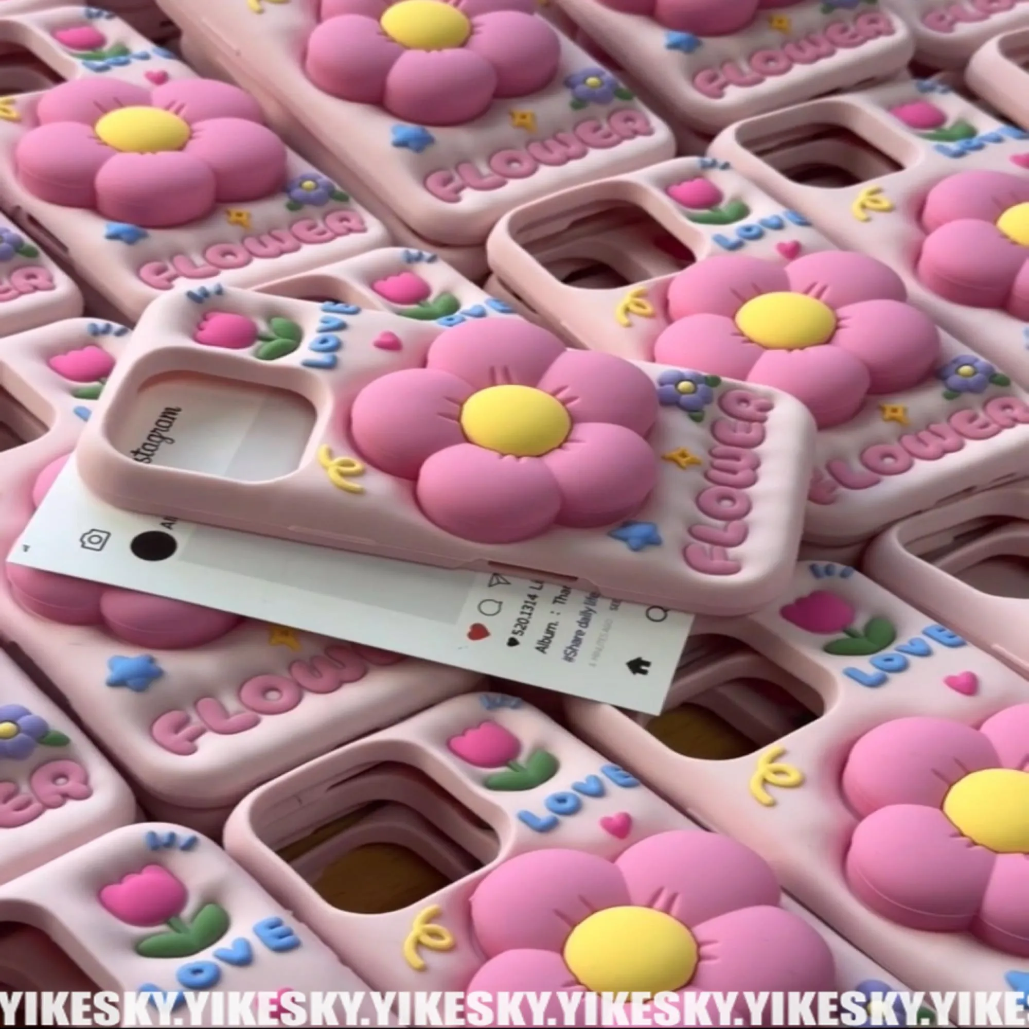 3D Floral Silicone Phone Stand Case