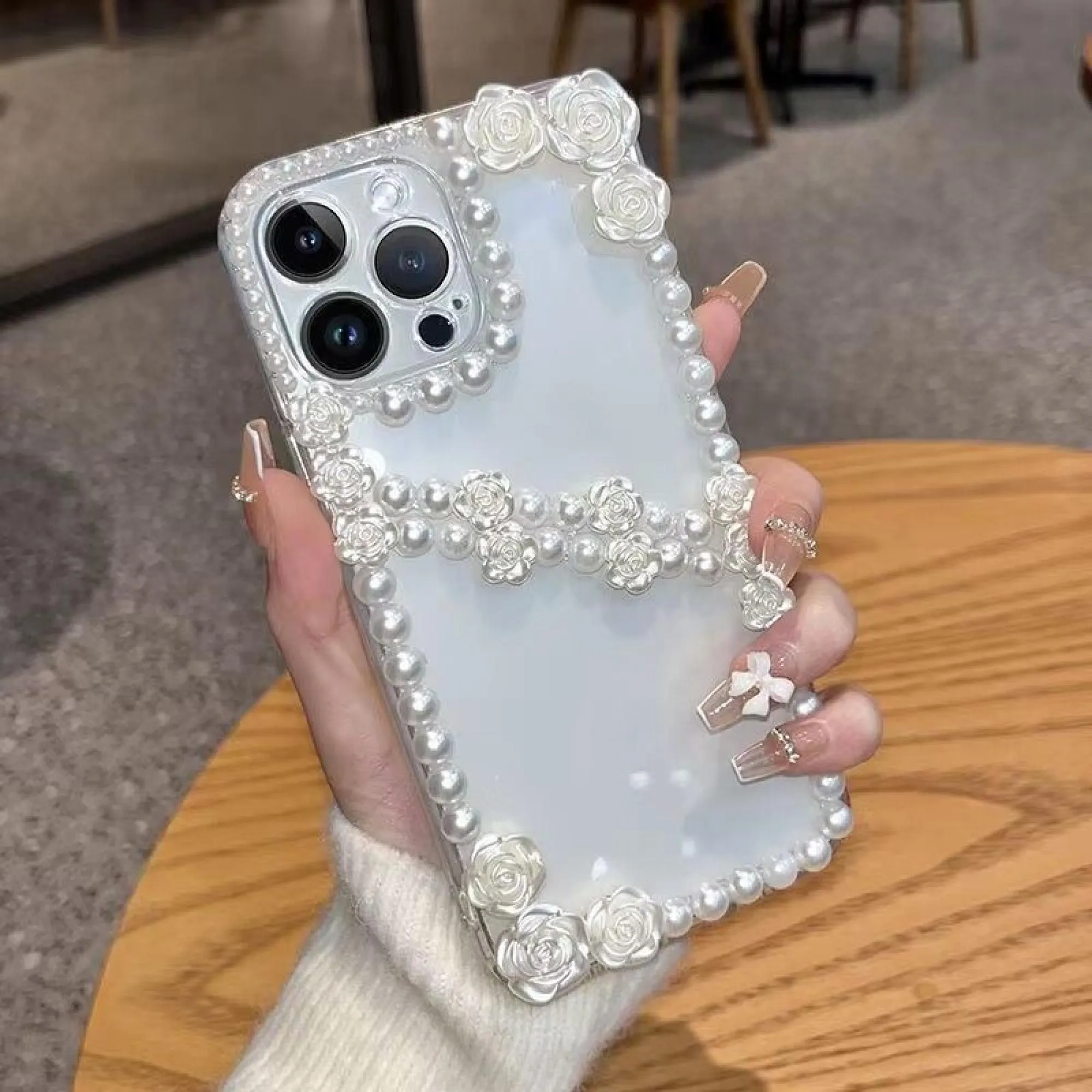3D Pearl Rose Huawei Nova 11 Case