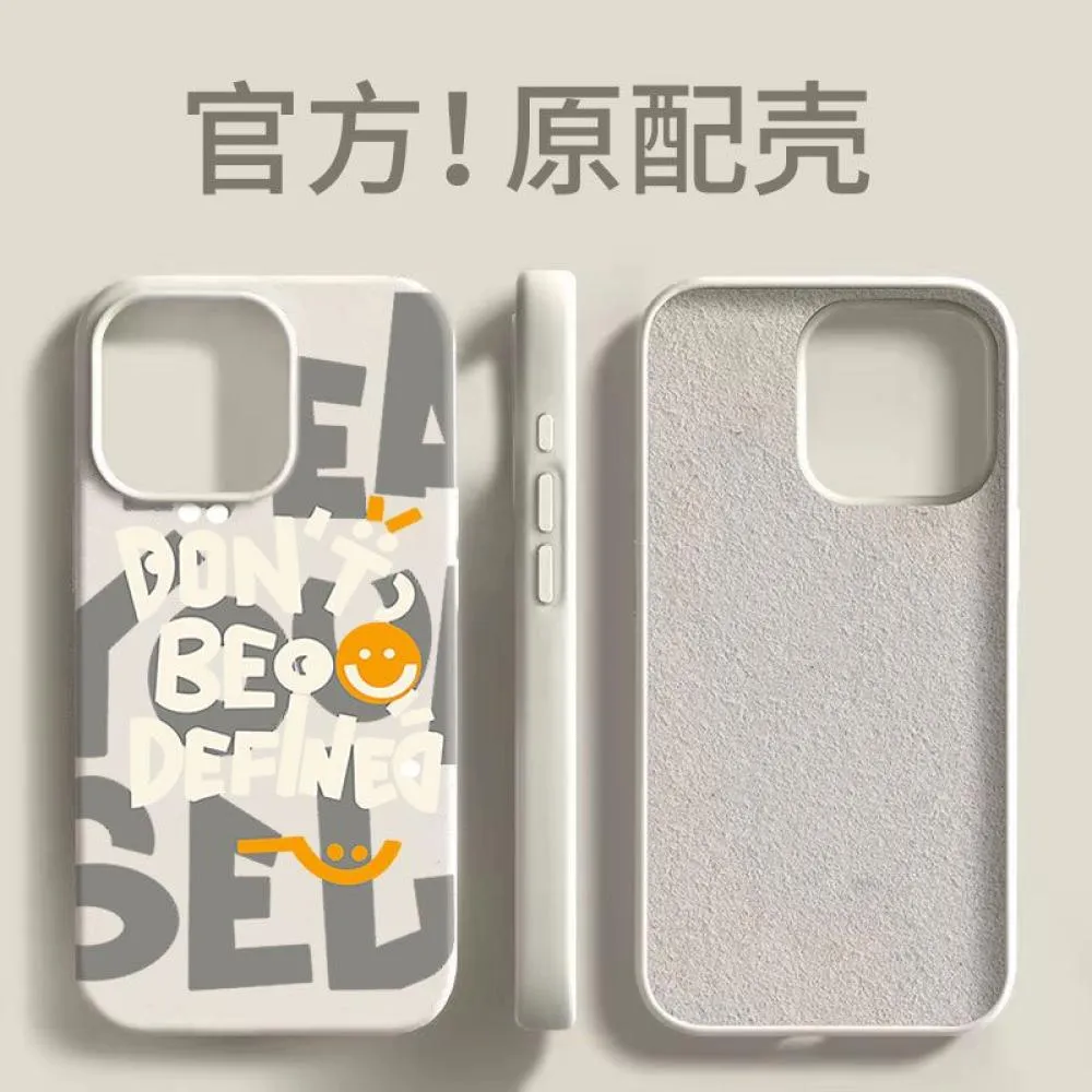 Fun English Pattern iPhone Case with Fleece