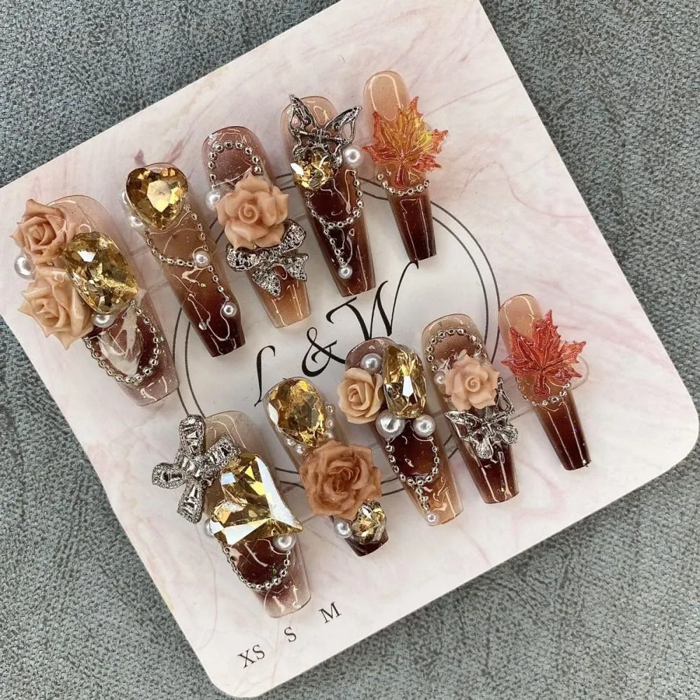 Handmade Butterfly Wearable False Nails